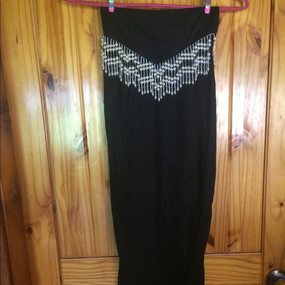 Vintage Morgan Matisse Pearl Fringe Skirt
